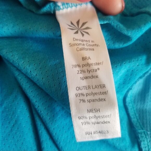 Athleta Heather Blue Mesh Supercharged Tank L - Picture 5 of 6